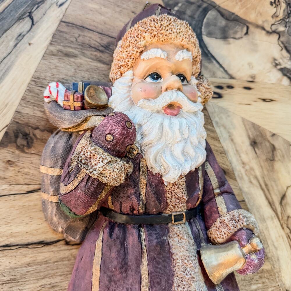 Vintage Old World Christmas Santa Claus Wall Decor, 14.5”H, Styrofoam Casting - Picture 9 of 10